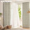 1PC NAPEARL Vintage Rural Blackout Curtains, Handmade Tassel Lace Floor Curtains for Bedroom Living Room Home Decor