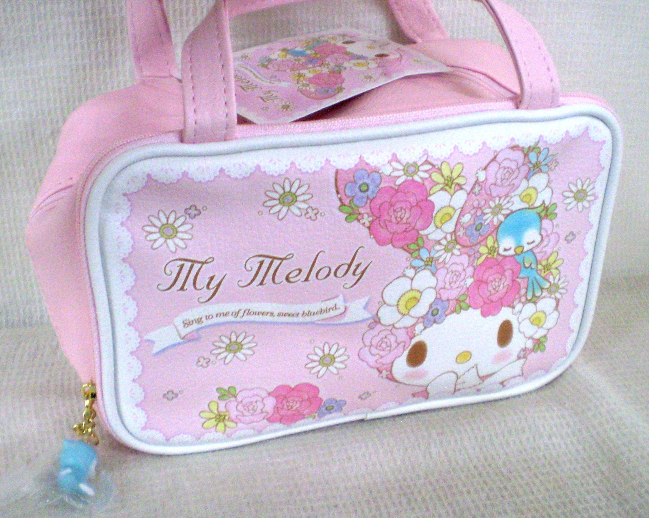 

Sanrio My Melody Makeup Pouch and (Flowers Birds)