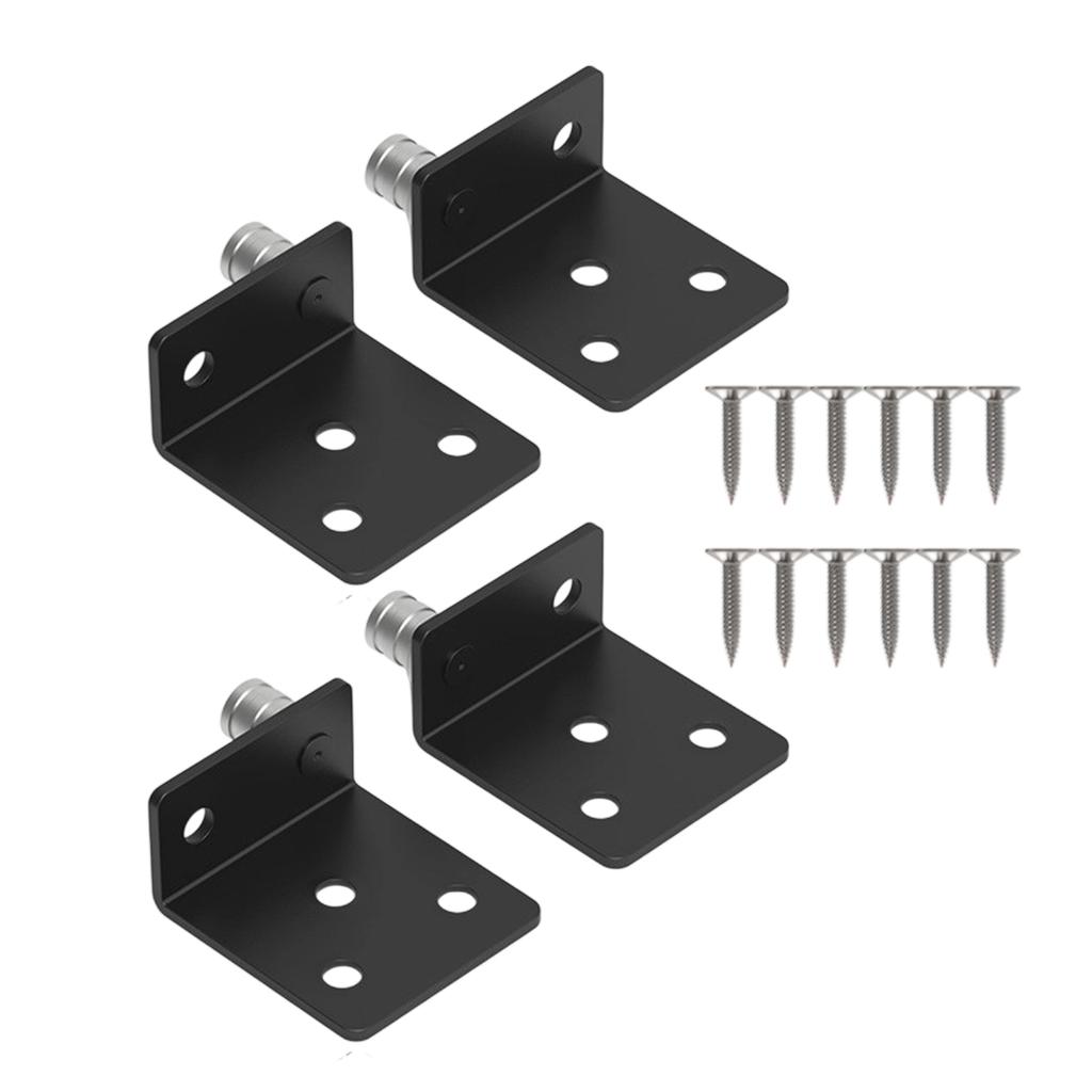 Pack of 4 Stainless Steel Rotating Corner Brackets for Furniture and Construction With High Corrosion Resistance
