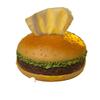 Extra-Large Burger-Shaped Tissue Box Creative Vintage Living Room Tissue Holder Rustic Resin Design Multifunctional Decorative Piece