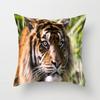 Tiger Series Printing Pattern Decoration Home Pillowcase Square Office  Cushion Cover