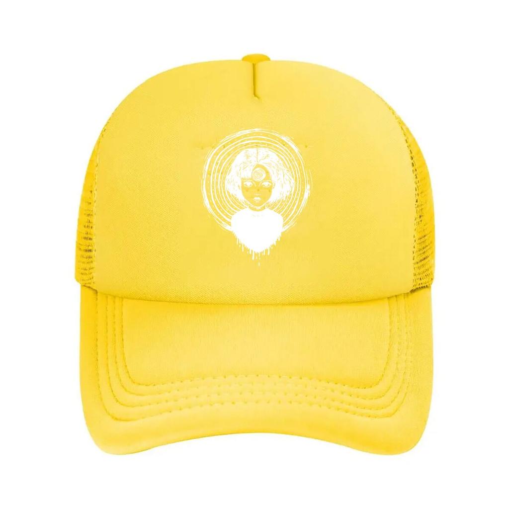 Surreal Girl with Spiral Eye Graphic Mesh Baseball Cap Casual Hat Outdoor  For Womens Unisex FeUnisex