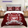 Arsenal Emblem Vibrant Background Bedding (1 * duvet cover + 2 * pillowcase, without core) 2D Flat Soft and comfortable Duvet cover and pillowcase