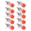 10pcs Banana Socket 4mm 0.2in Copper Screw Transparent Zinc Alloy Material Speaker Binding Post 30Vac‑60Vdc