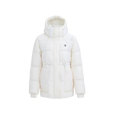 Down Jackets Women's White Hooded Moderate WCJ135-W2Y