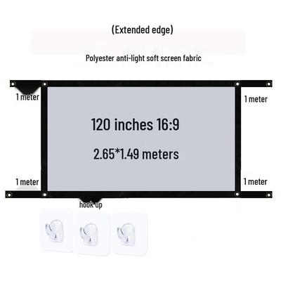 SMVP 120-inch 16:9 Foldable Portable Anti-Light Projector Screen
