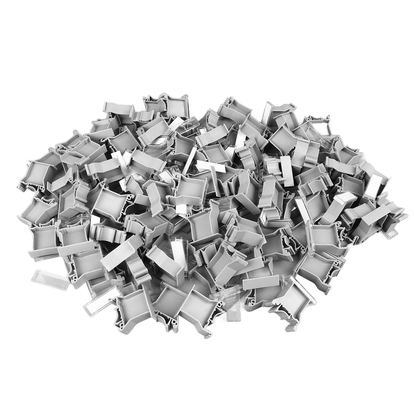 

100Pcs UK B2 Terminal Marking Block Set PA66 DIN Rail Guideway Marker for Identification