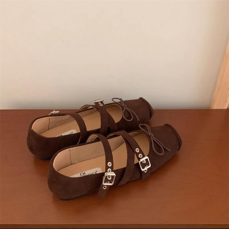Fashion SUOJIALUN 2025 New Brand Women Flat Shoes Fashion Round Toe Ladies Elegant Mary Jane Shoes Soft Flat Heel Dress Single Shoes