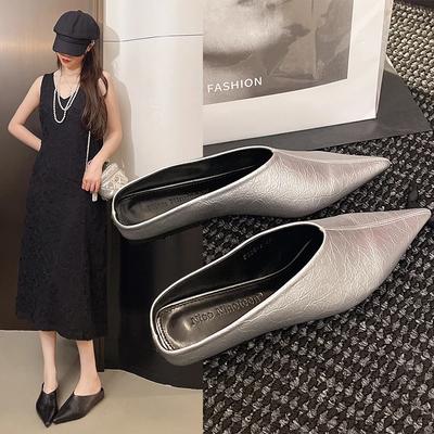 Modische spitze Damen flache Hausschuhe Mules Schuhe Neu eingetroffen 2026 Luxus Sommer Damen Slides Damenschuhe flache Sandalen Schuhe