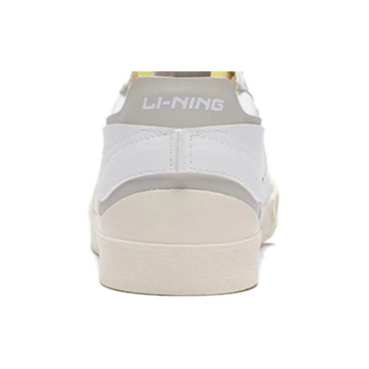 Li-Ning Comfortable Versatile Non-Slip Wear-Resistant Low-Top Skate Shoes Men sneaker White Gray AGCT161-1