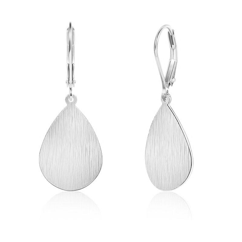 Elegant Striped Teardrop Pendant Earrings for Women