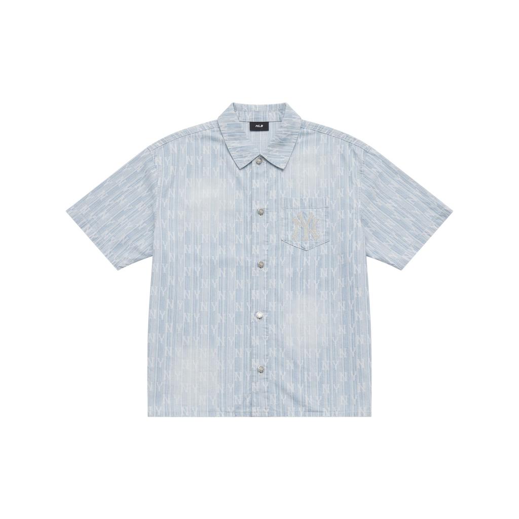 MLB MONOGRAM SS25 Shirt Unisex Light Blue 3ADRM0553-50BLL