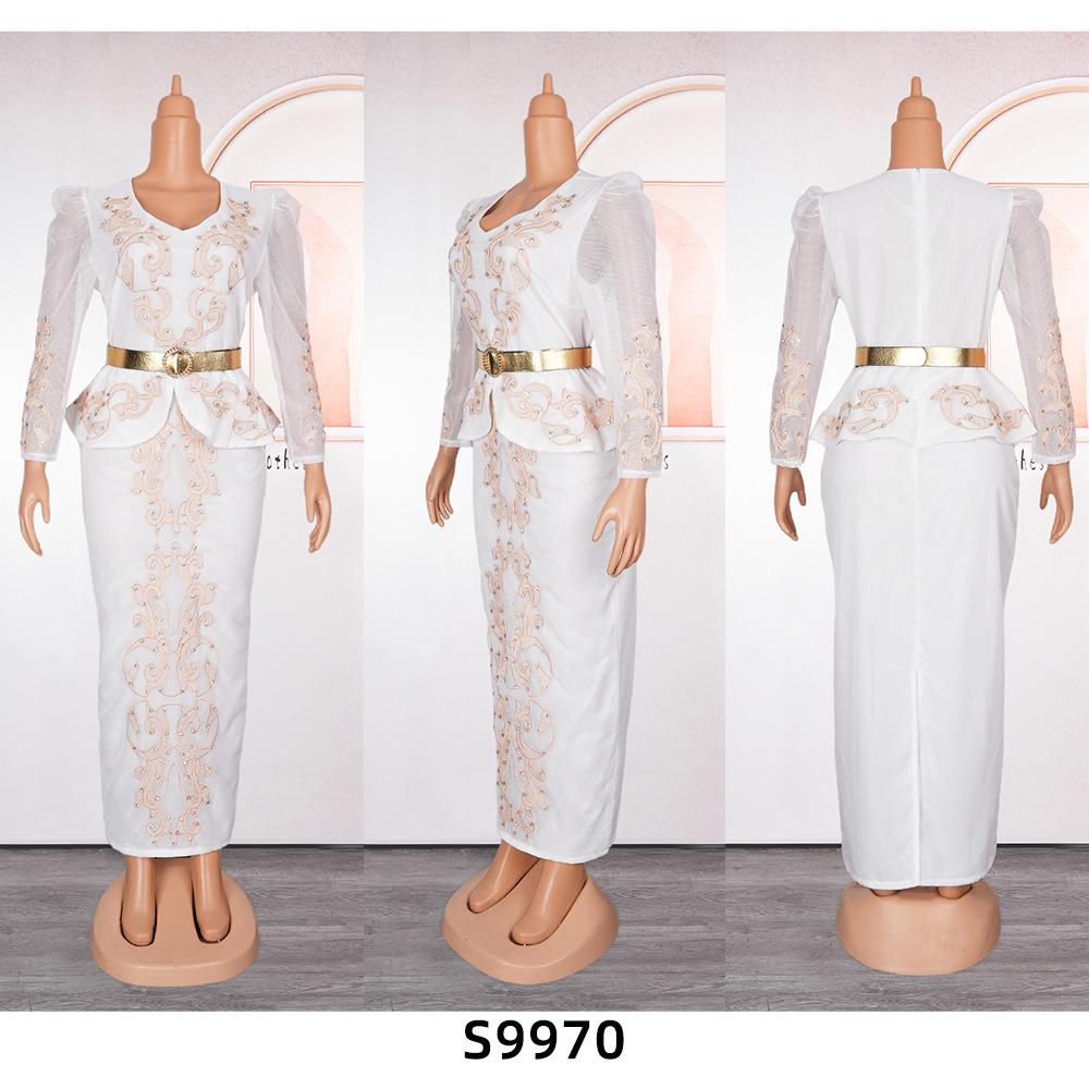 Luxury Beaded V-neck Plus Size Evening Dress for Women