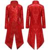 Chlapecký steampunkový frak gotický viktoriánský dlouhý kabát flitry bunda středověký halloweenský kostým frock coat outfit