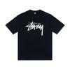 Hochwertiges Stussy Hai Print Baumwoll-T-Shirt für Jugendliche