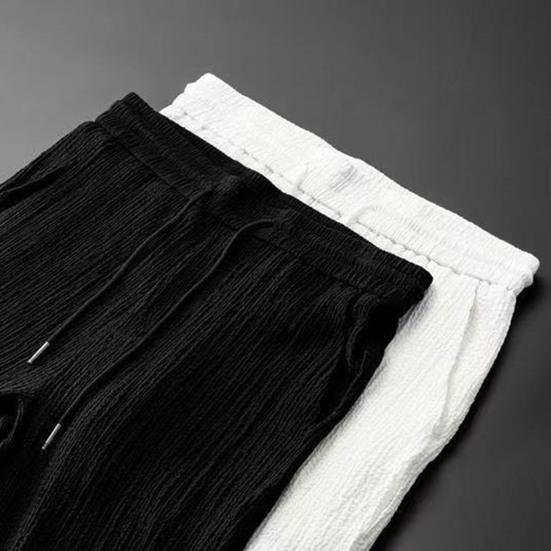 Set de 2 bucăți pentru bărbați, ținută casual, tricou cu mânecă scurtă, cu șnur elastic, talie, pantaloni lungi