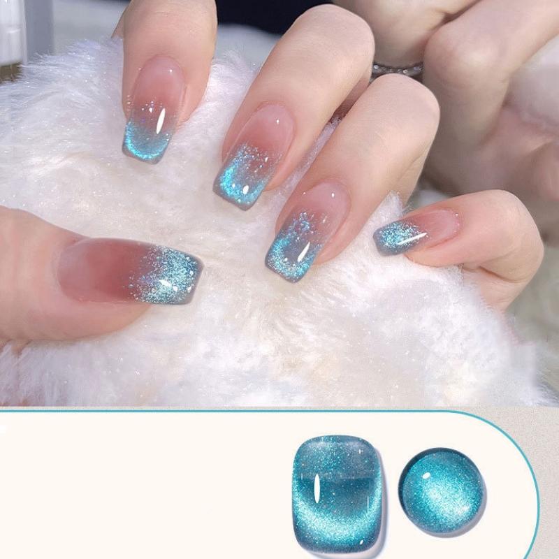 

Гель-лак для ногтей 8 мл Лак для ногтей Маленькая лампочка Кристалл Кошачий глаз Набор клея Маникюр Лед Прозрачный Аврора Флэш Гель-лак для ногтей