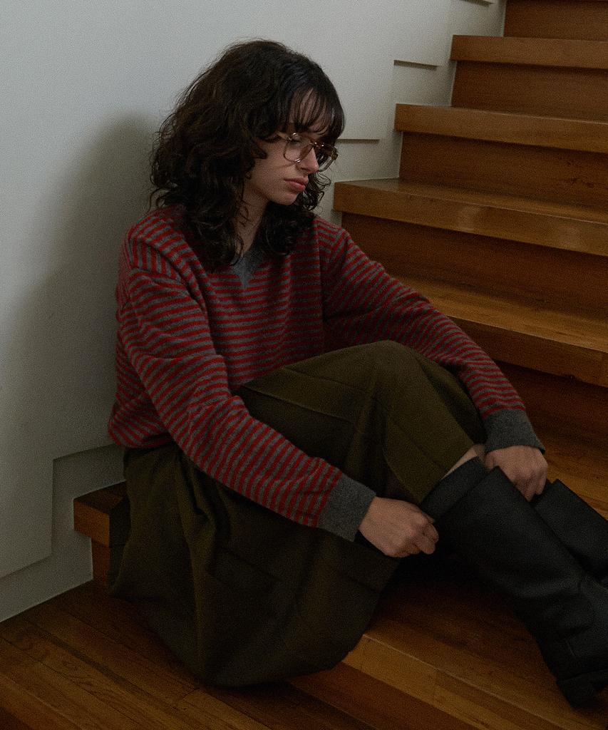 Yulago Harry Stripe Wool Knit