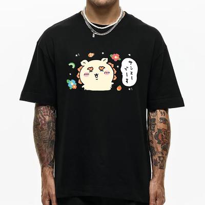 Cute Chiikawa T Shirt Unisex  Harajuku Aesthetic Graphic Kawaii Tshirt Unisex Japanese Anime Cartoon Oversize Cotton Tee Shirt Korea