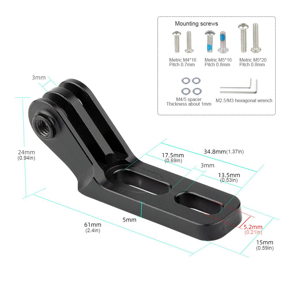 Bicycle Computer Headlight Extension Stand Bike Handlebar Extension Bracket Adapter Bicycle Headlight Holder for Sports Cameras