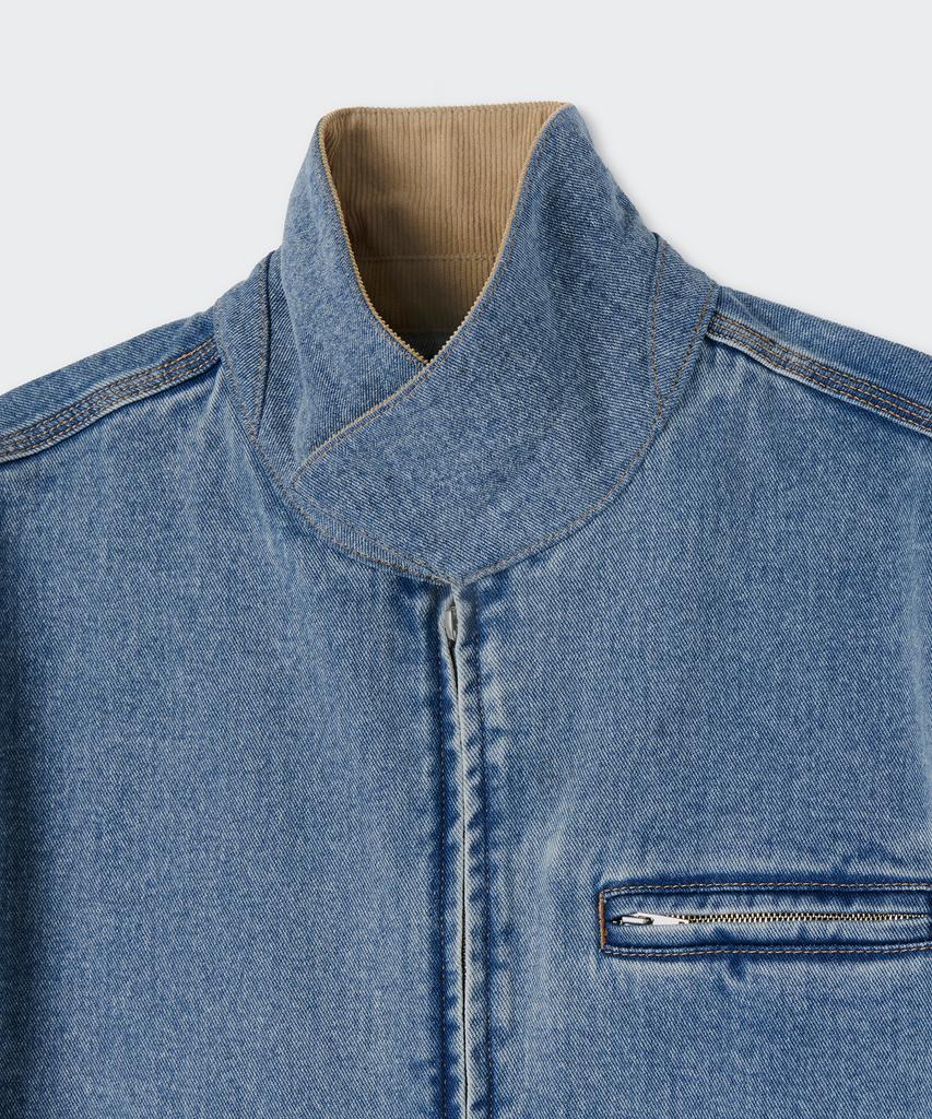 Musinsa Standard Denim Zip-Up Work Jacket [Light Indigo]