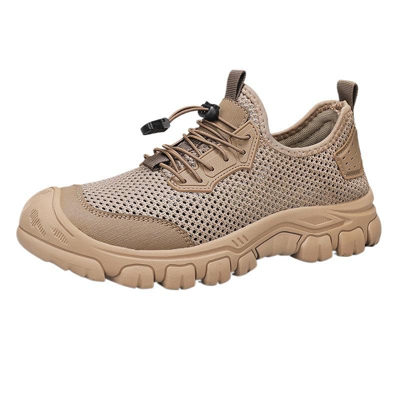 2025 men's shoes summer mesh shoes men's hollow breathable mesh shoes casual trendy shoes sandals wading beach shoes