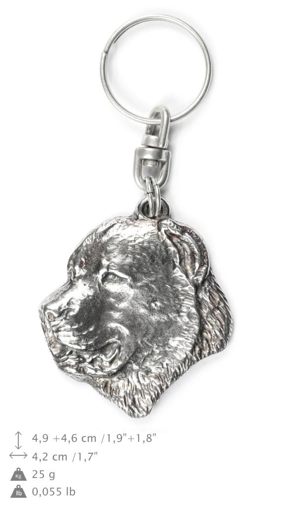 Central Asia Shepherd Dog, Central Asian Shepherd Dog - Silver-plated Dog Pendant, Handbag Decoration, Backpack Pendant by Art-Dog Brand