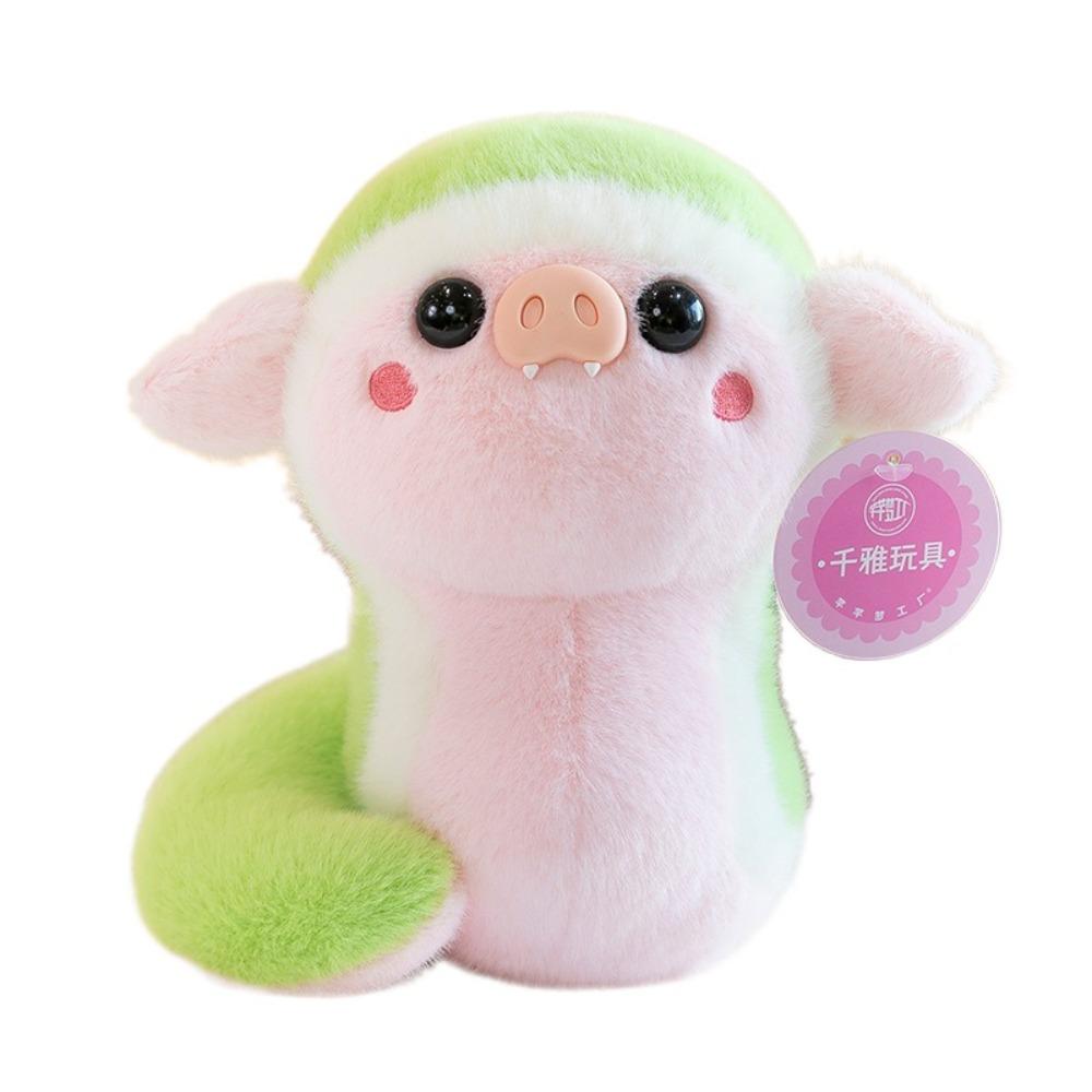 Mascot Snake Pig Plush Doll Toy Soft Pig Nose Snake Plushies Doll  Children