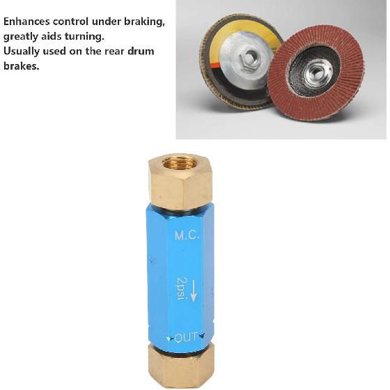 2lb Valve Brake Proportioning Valve 260‑3278 Aluminum Alloy Brake Pressure Check Valve for Disc 3/8‑24in