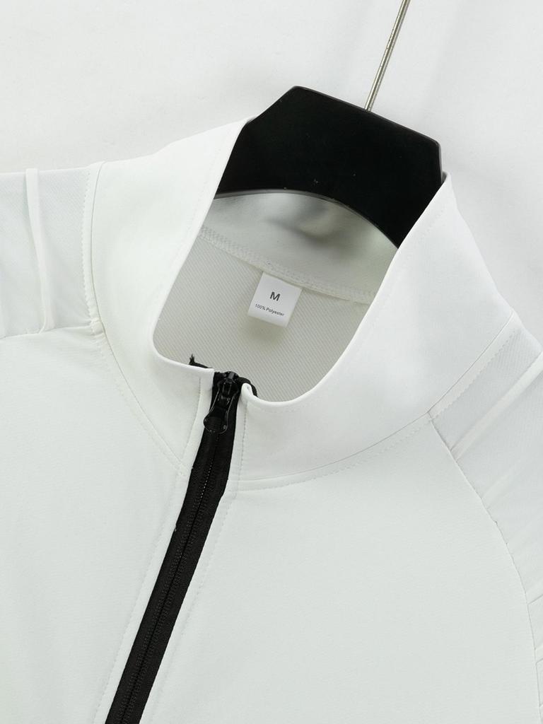 European Men's Stand-up Collar Zipper Jacket with Arm Pleats - High-Quality Casual Spring/Autumn Coat