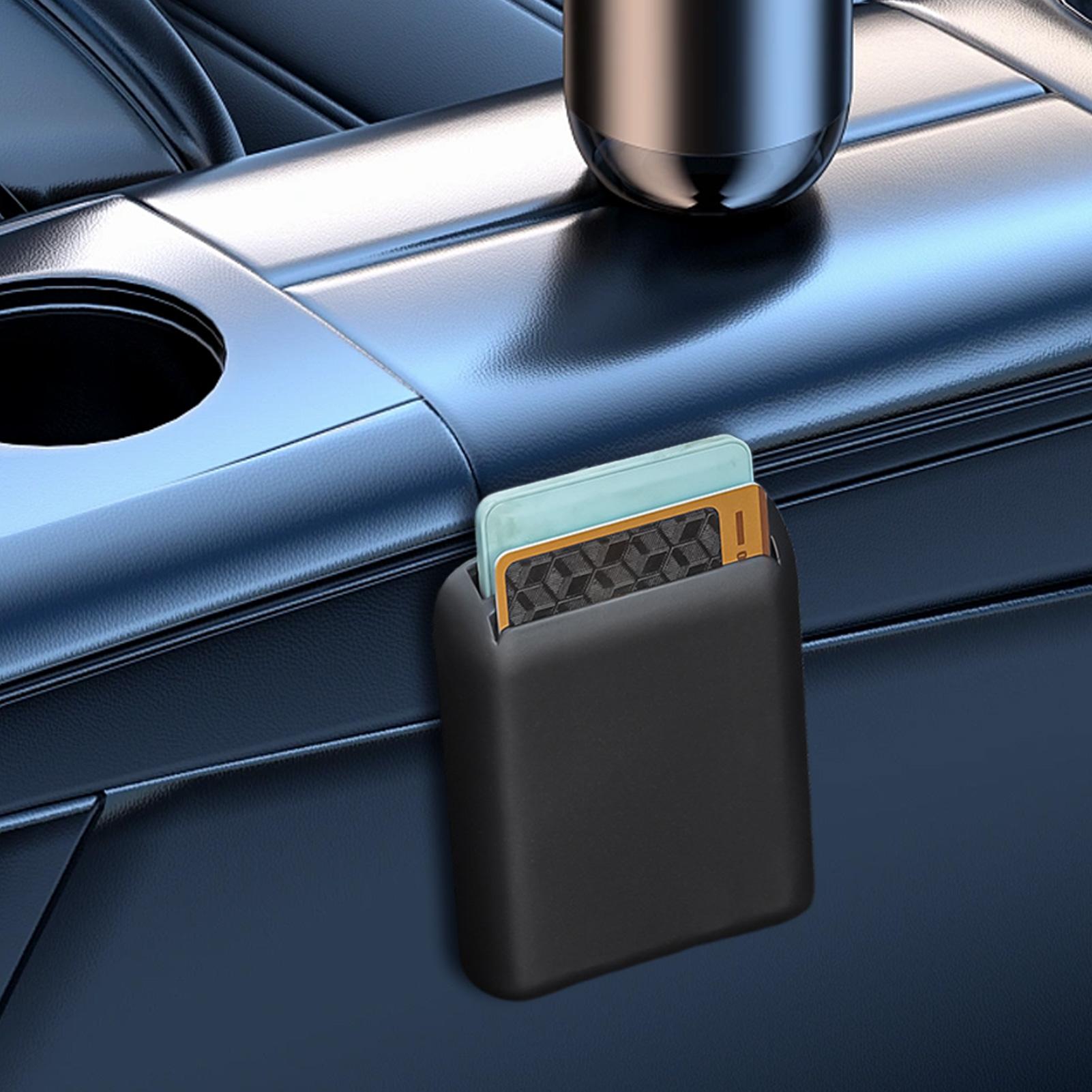 

Vehicle Card Pocket Adhesive Interior Receipt Organization Slot Registration Card Holder for Cars Sedans SUVs Trucks Pickups чёрный