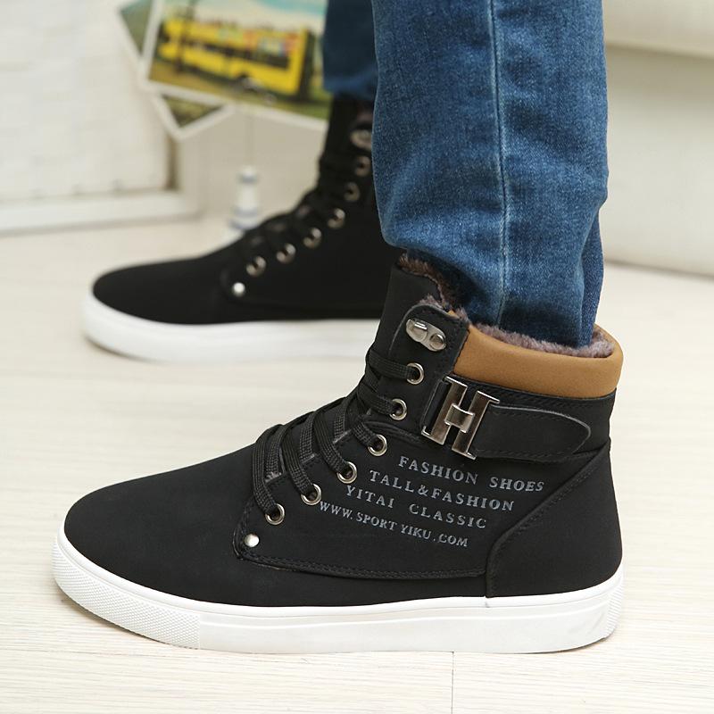 Sub high-top shoes board shoes autumn and winter cloth shoes casual shoes Martin boots large size boots