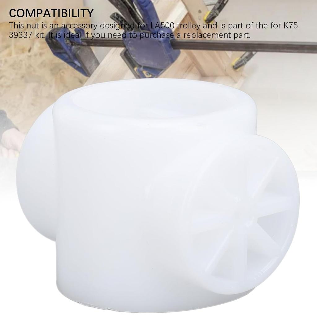 0.8x1.6in White Plastic Trolley Nut for LA500 Replacement Spare Part for K75 39337 Kit