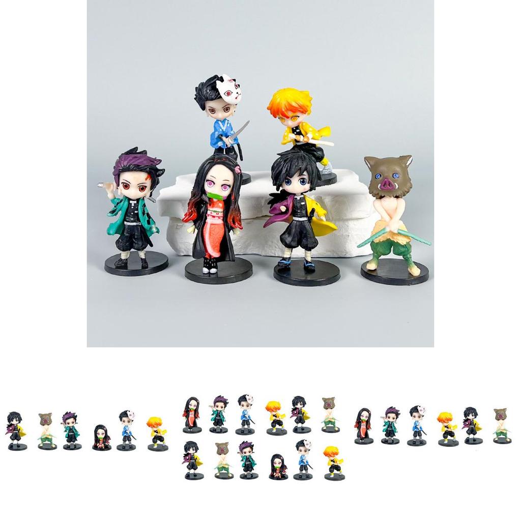 Demon Slayer Kimetsu No Yaiba Kamado Tanjirou Pvc Anime Figurine Collection With Assembled Characters For Display And Gifting