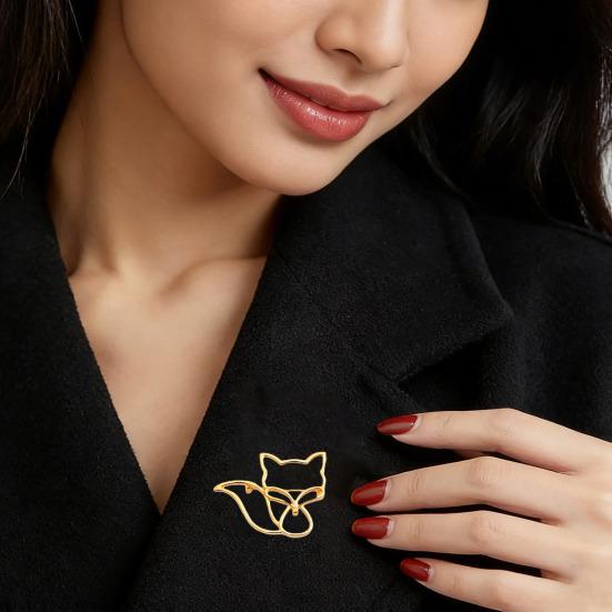 Broche de Aleación para Mujer Forma de Flor de Rosa Hueca Pin de Solapa Trajes Abrigos Bolsos Bufandas Insignia Accesorio Versátil
