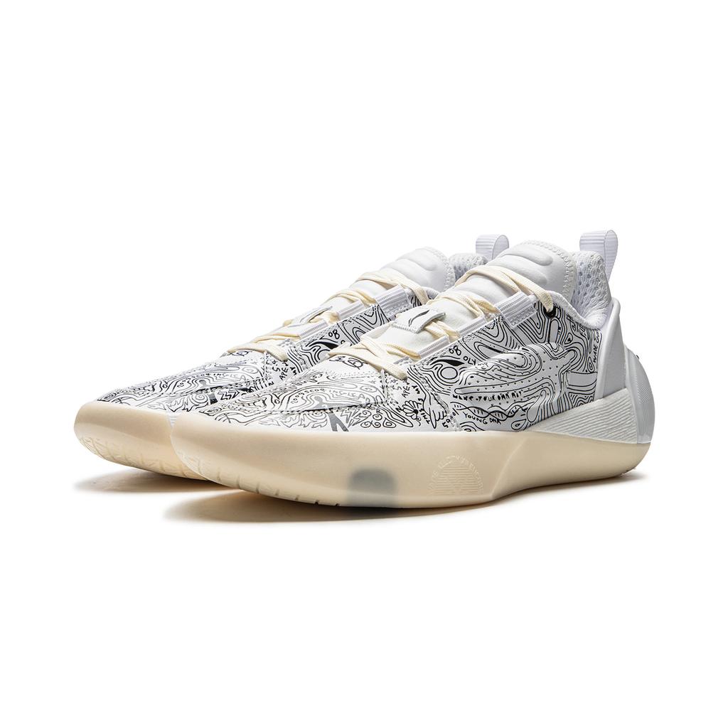 Nye LINING All City 12 Encore Basketballsko Herre Lav Topp Hvit Svart ABAU051-4