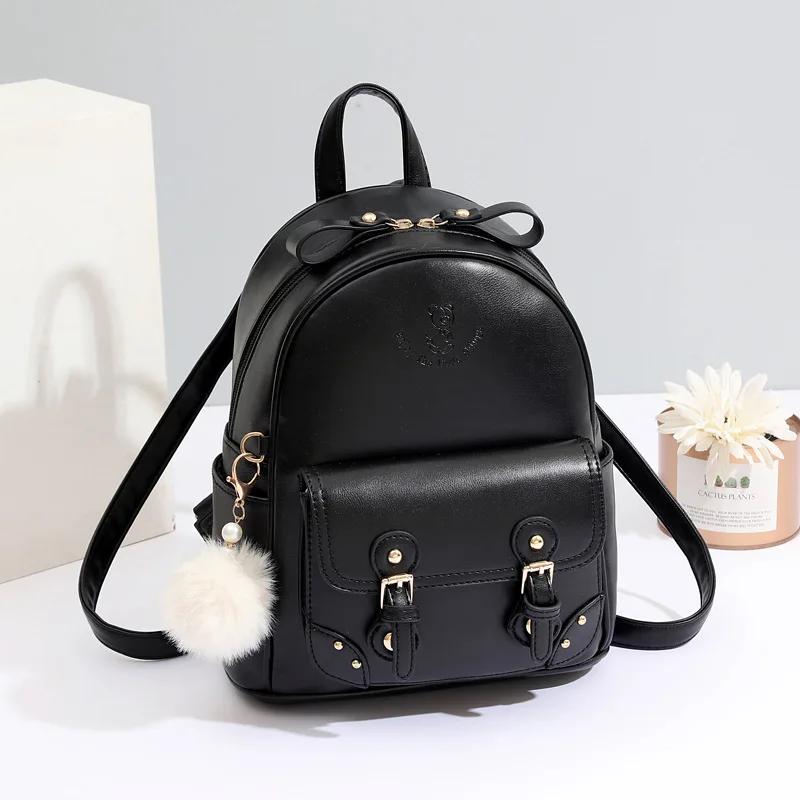 

Новый плюшевый женский рюкзак с подвеской в стиле академии, рюкзак для девочек, контрастные цвета, корейская версия, женская сумка через плечо