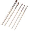 Champagne Gold Soft Bristle Makeup Brush Set - Stippling, Blush, Contour, Loose Powder Brushes with Animal Wool.