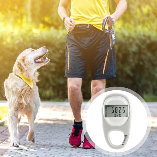 Krokomierz 3D z Karabińczykiem Cyfrowy Wyświetlacz Dokładny Licznik Kroków Śledzenie Dystansu Mężczyźni Kobiety Dzieci Seniorzy Pamięć 7 Dni Licznik Kalorii