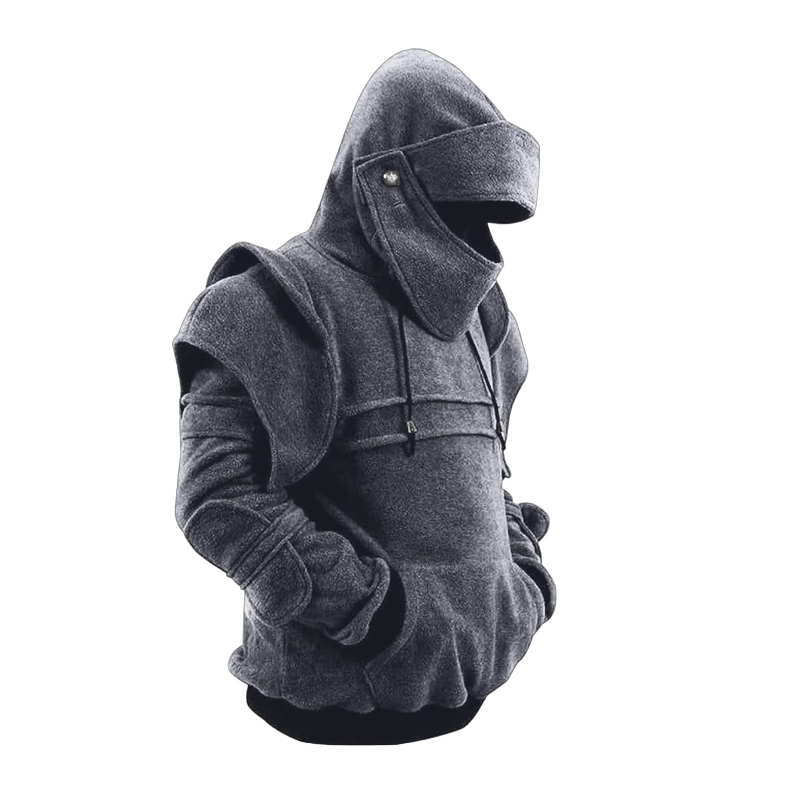 

Men s Hoodies Knight Midevel Adventures Sweatshirt Costume Long Sleeve Lightweight Hooded Pullove M