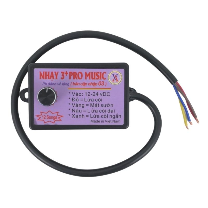 Car Horn Controller 12-24V Electric Horn Speaker Sound Control Unit with 12 Sound Volumes Switching