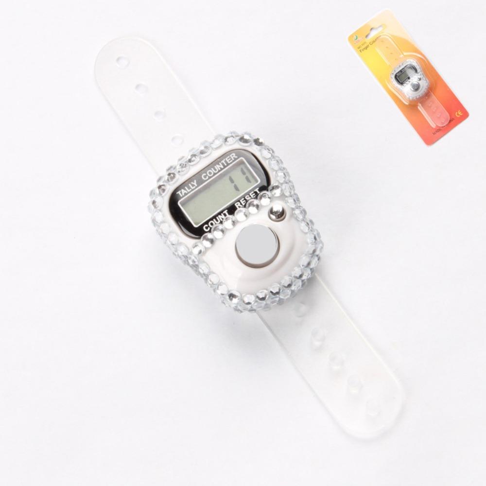Diamond Decor Ring Counter Adjustable Strap Finger Tally Counter  Inventory Count