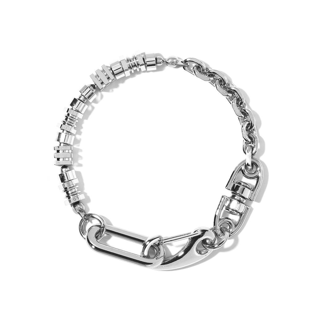 Armo Metal + Chain Bracelet 01 (Silver)