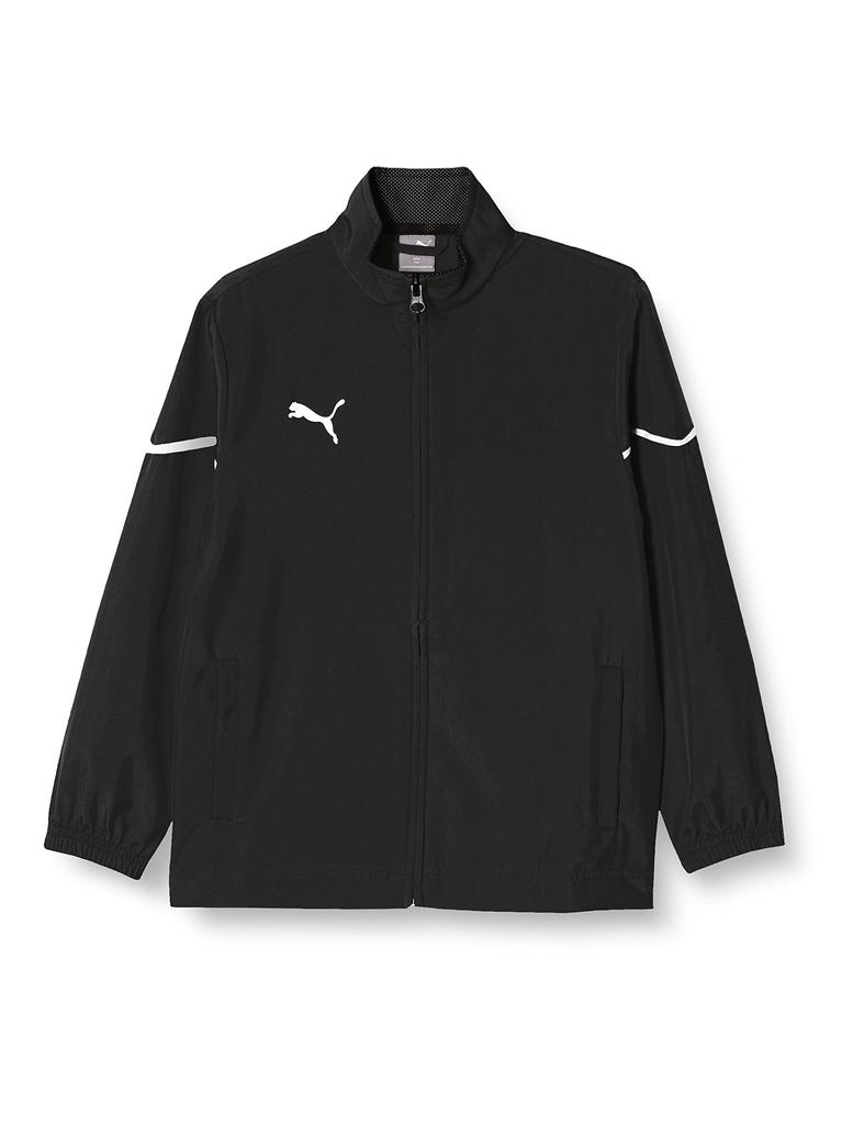 Puma JR Training TEAMRISE Woven 2024 Black and White Size 120 Boys' Jacket, Fall/Winter Colors (03),