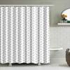 Badezimmer Duschvorhang Dekorativer Druck Wasserdichtes Gewebe Badewannen-Liner Heimdekoration Modern Schlicht Weiß Floral Schwarz Tier