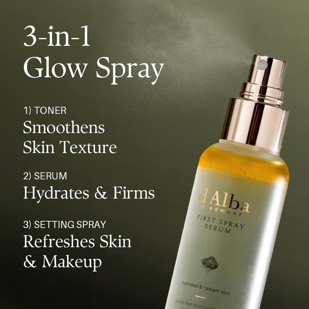 d'Alba (Set) Piedmont Italian White Truffle First Spray Serum 50ml + Lip Balm