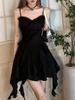 Irregular Mini Cardigan Fashion Strap Dress Woman Elegant 2 Piece Set Short Party Dress Female France Casual Thin Pure Desire Solid Suit