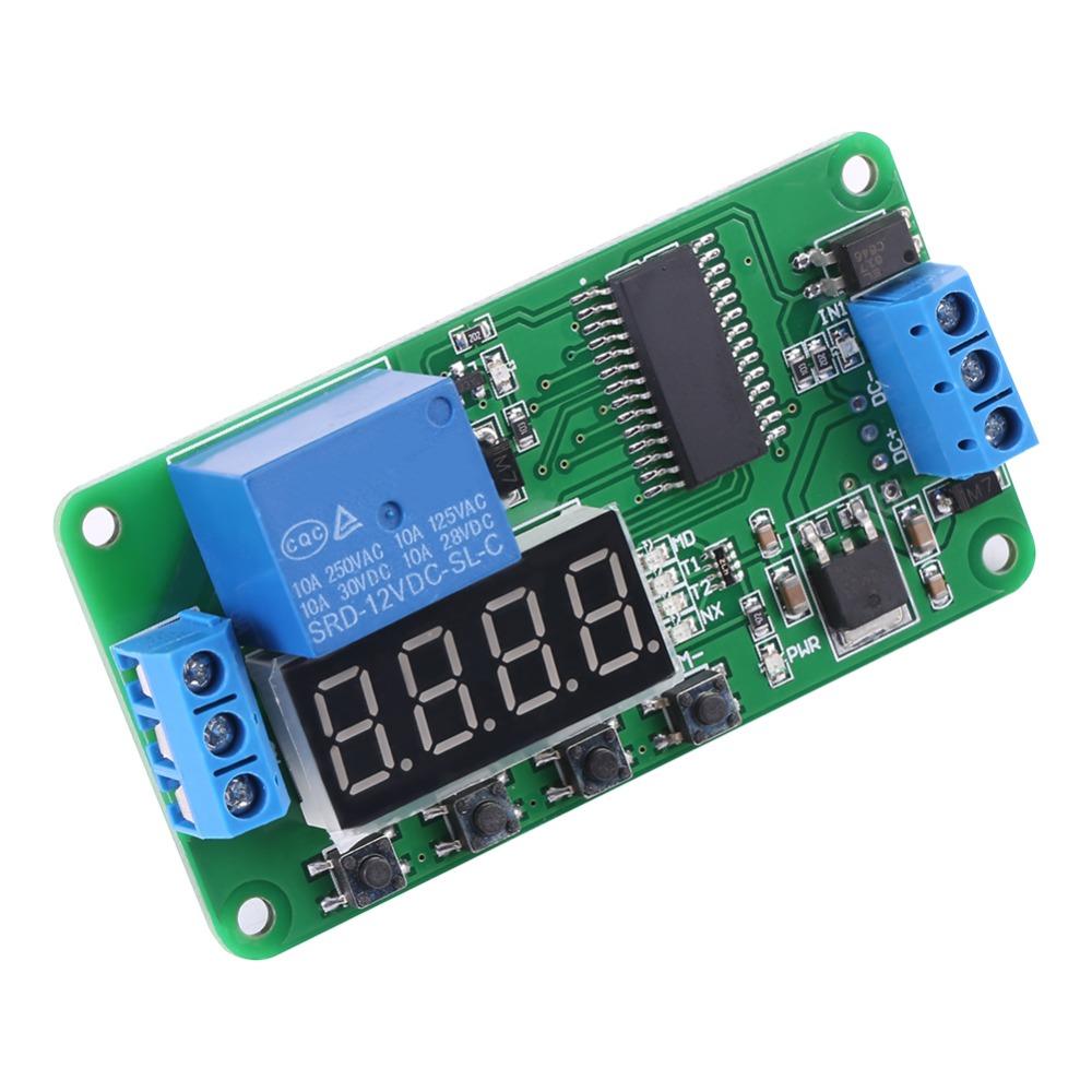 Control Module CE030 Delay Relay 1 Channel Multifunctional Time Delay Relay DC12V Digital Display Timer Relay Electrical Systems