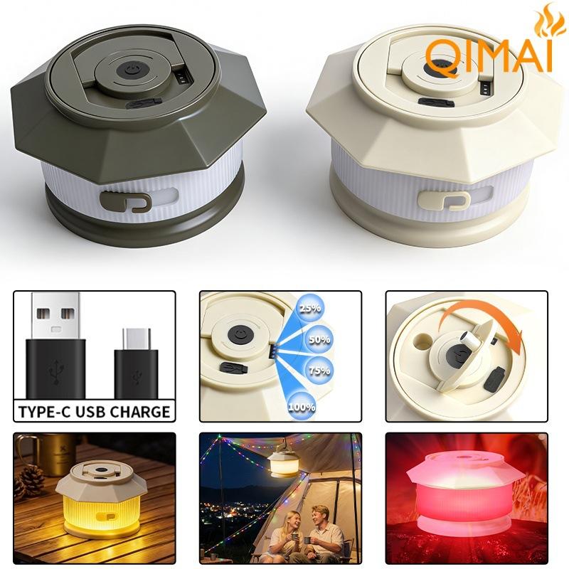 Cross-border new LED outdoor camping ambient light, waterproof storage light string, camp tent lighting camping light
