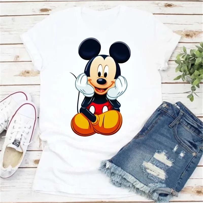 Oversized Unisex T Shirts Cartoon Print Ladies Clothes Cute T Shirts Short Sleeve Tops Y2k Harajuku